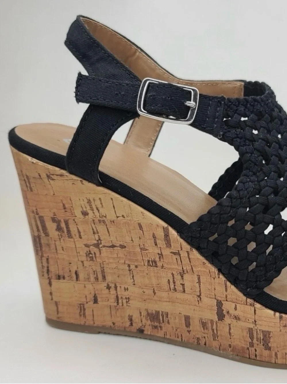 SO Taffy Wedge Sandals, Women’s 7, Black - Picture 4 of 8